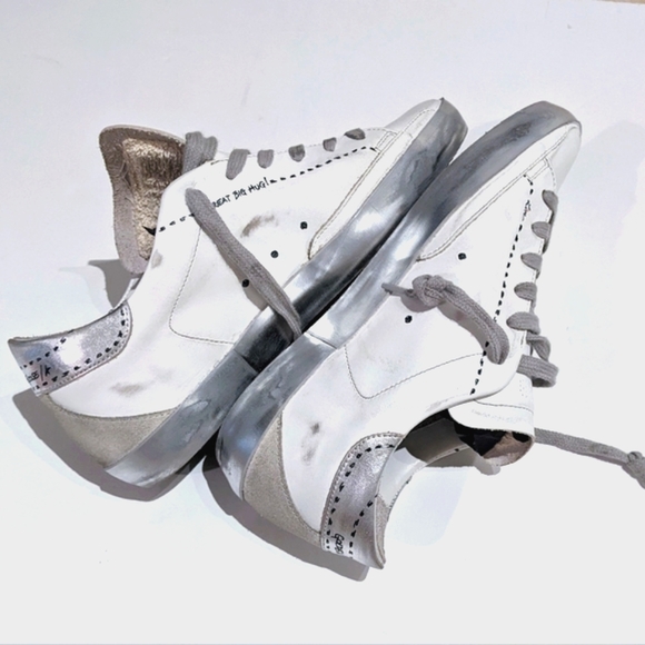 💯Golden Goose ⭐ Leather Black Marker Star Sneakers 38 - Picture 7 of 10